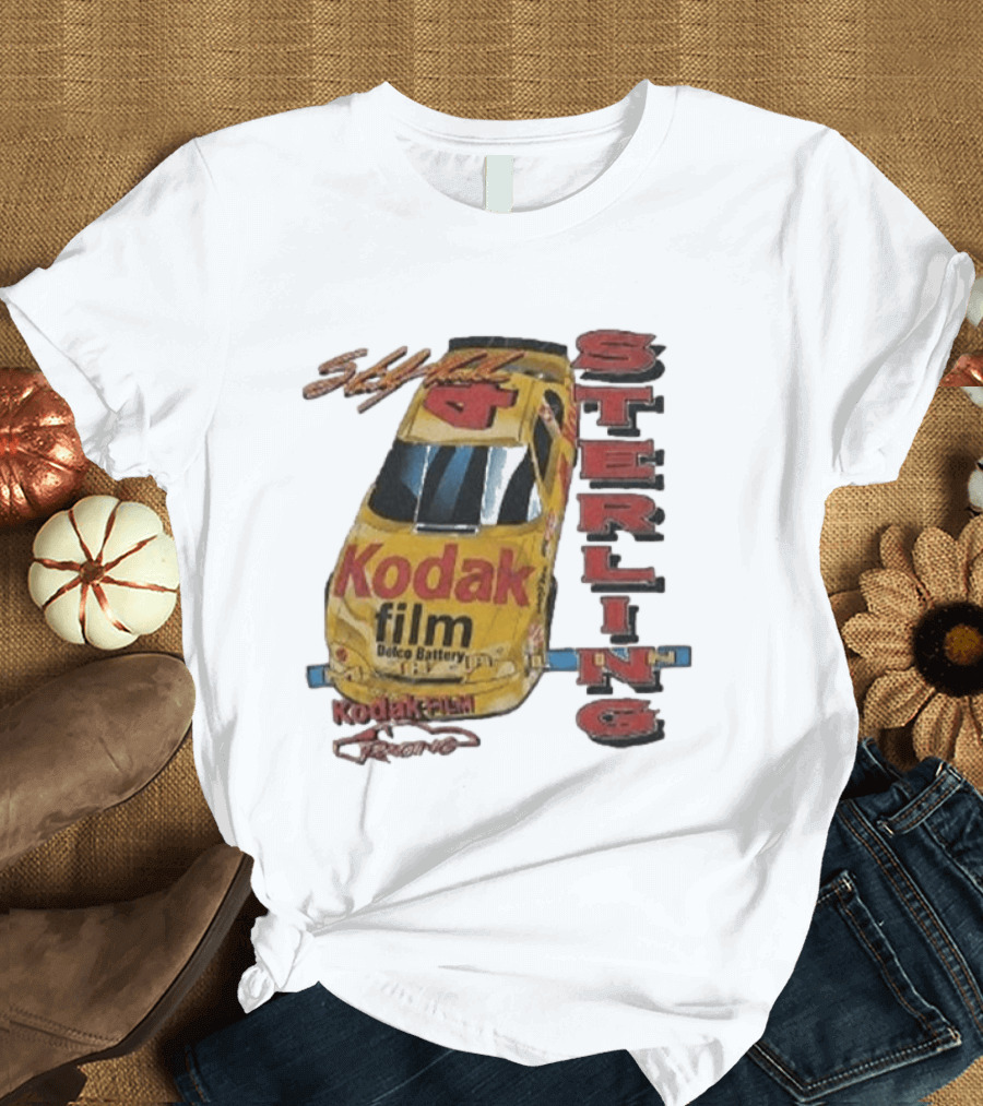 AJ Dillon Kodak Racing Sterling Marlin Kodak Film Delco Battery Car T-Shirt