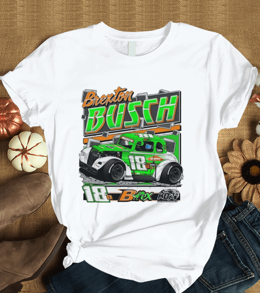 Brexton Busch 18 B Rex KBM Race Car Graphic 2026 T-Shirt