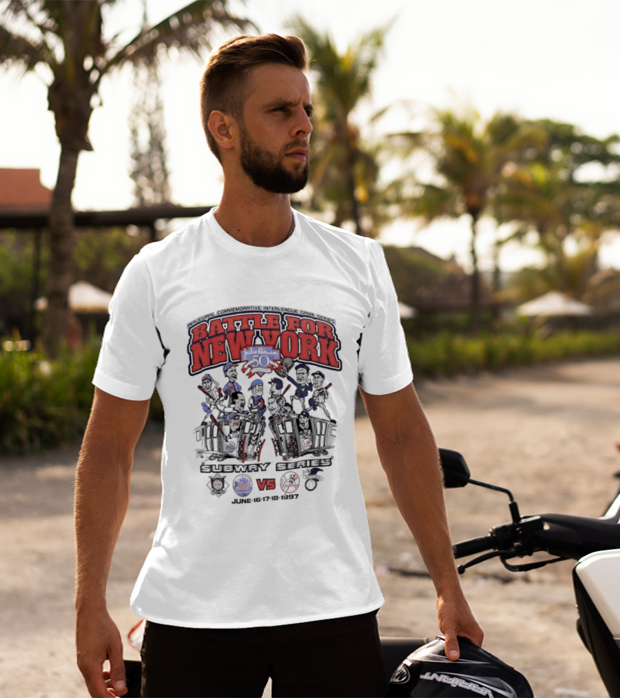 Battle For New York Yankees Mets Inaugural Commemorative Interleague Game Series T-Shirt