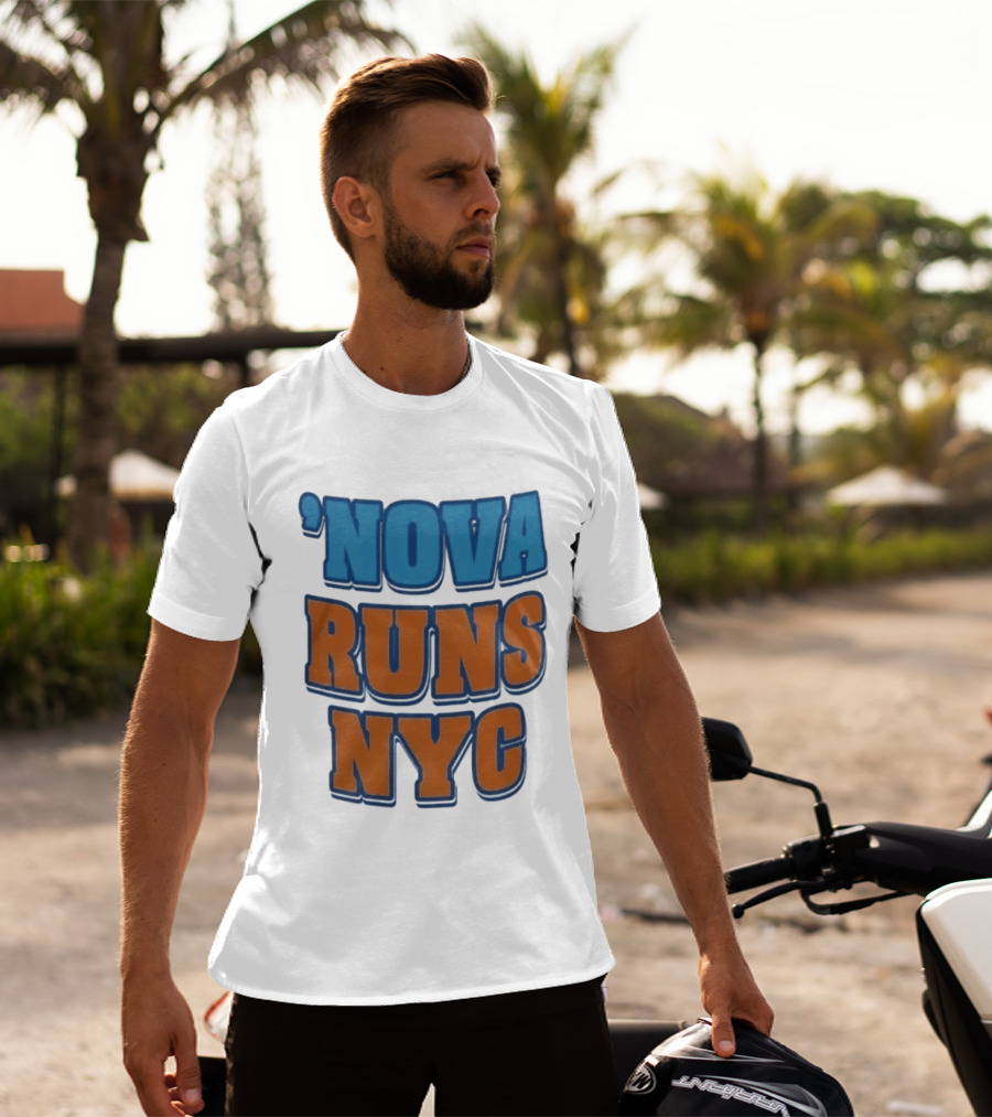 Nova Runs NYC Villanova Basketball Knicks Navy T-Shirt