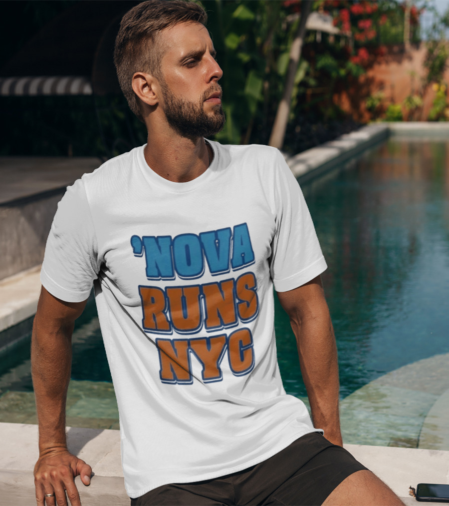 Nova Runs NYC Villanova Basketball Knicks Navy T-Shirt
