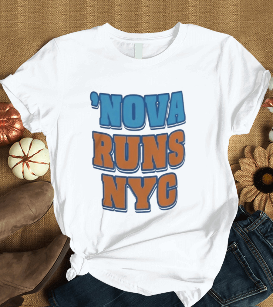Nova Runs NYC Villanova Basketball Knicks Navy T-Shirt