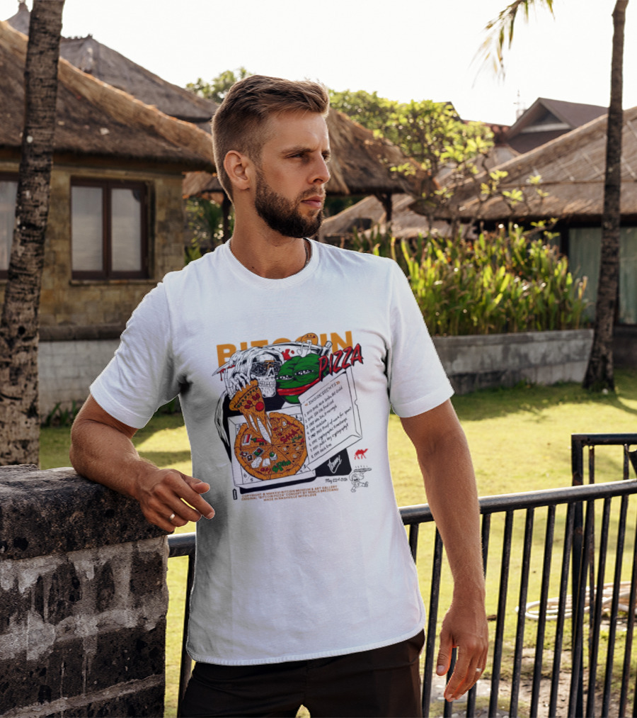Kermit The Frog Pepe Pizza Ingredients Bitcoin Meme T-Shirt
