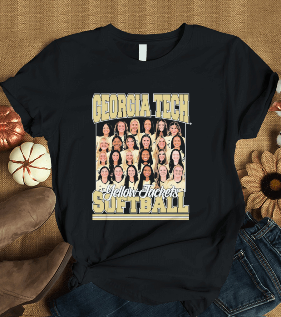 Georgia Tech Yellow Jackets Softball Women's Team Photo T-Shirt