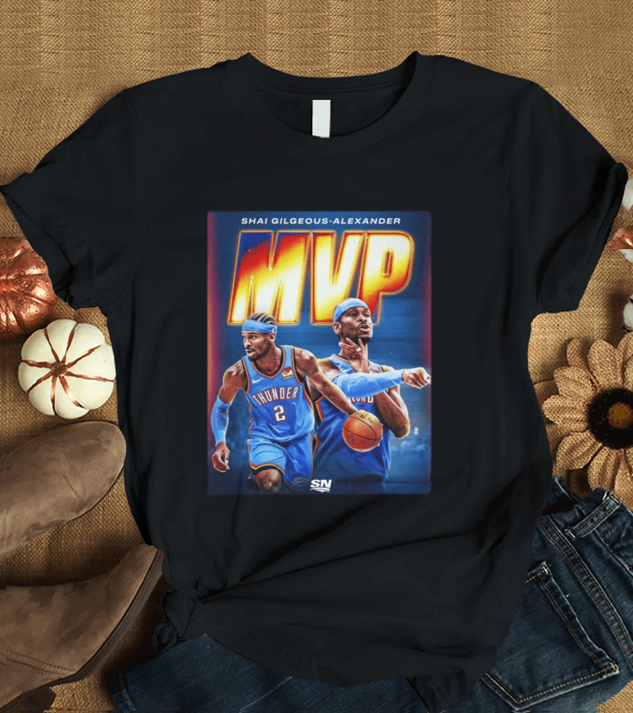 Shai Gilgeous Alexander Thunder MVP Basketball Star T-Shirt