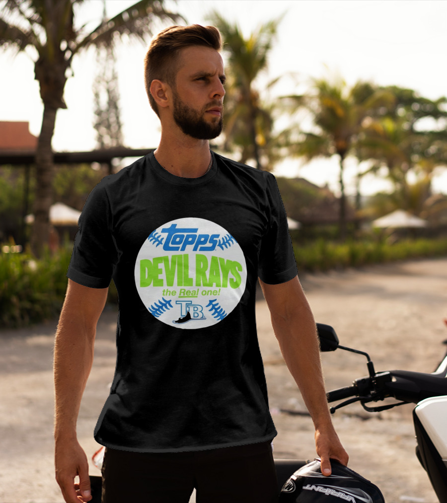 Tampa Bay Devil Rays Topps The Real One TB Vintage Baseball T-Shirt