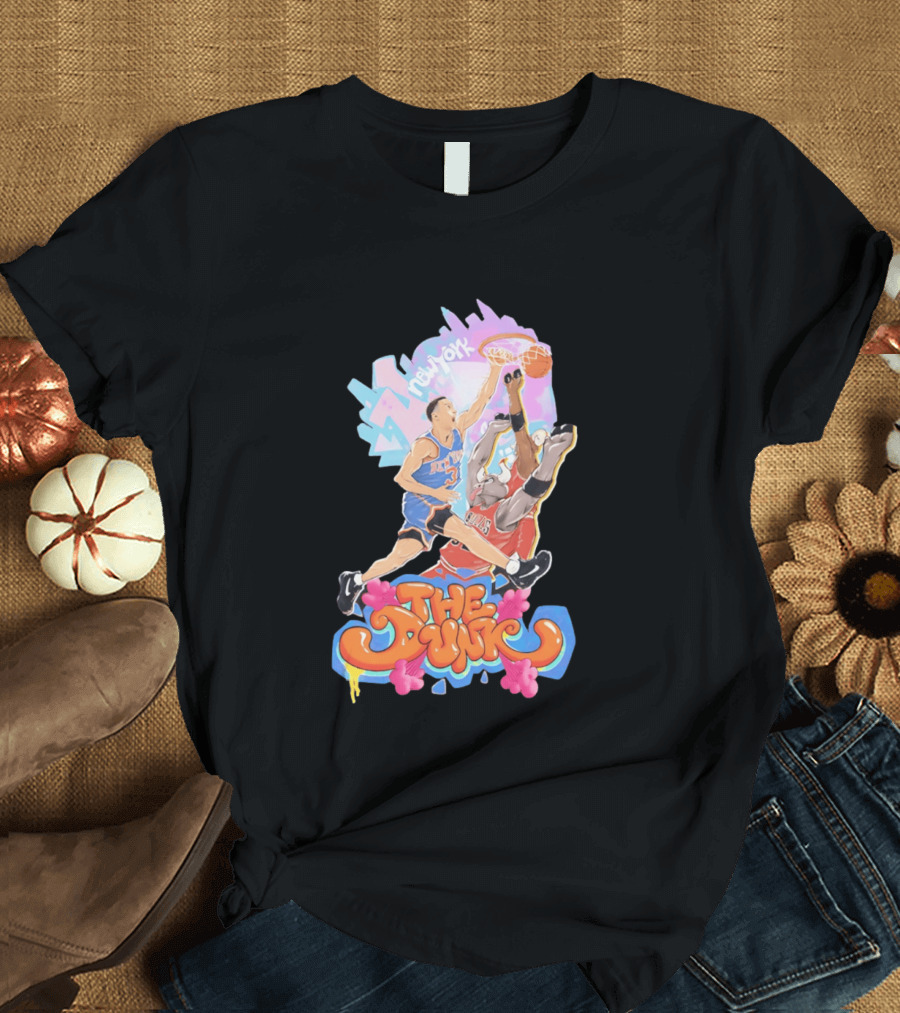 The Dunk New York Knicks Basketball Action Graffiti T-Shirt
