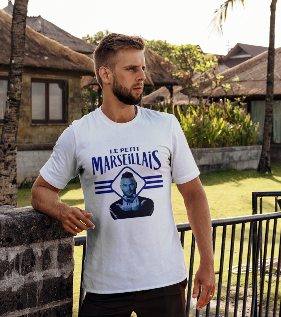 Le Petit Marseillais Blue Logo With Man In Diamond Frame T-Shirt