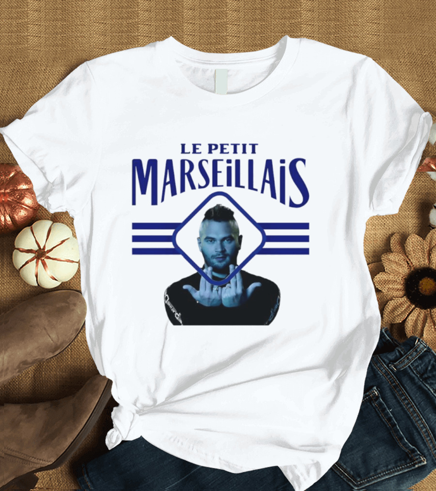 Le Petit Marseillais Blue Logo With Man In Diamond Frame T-Shirt