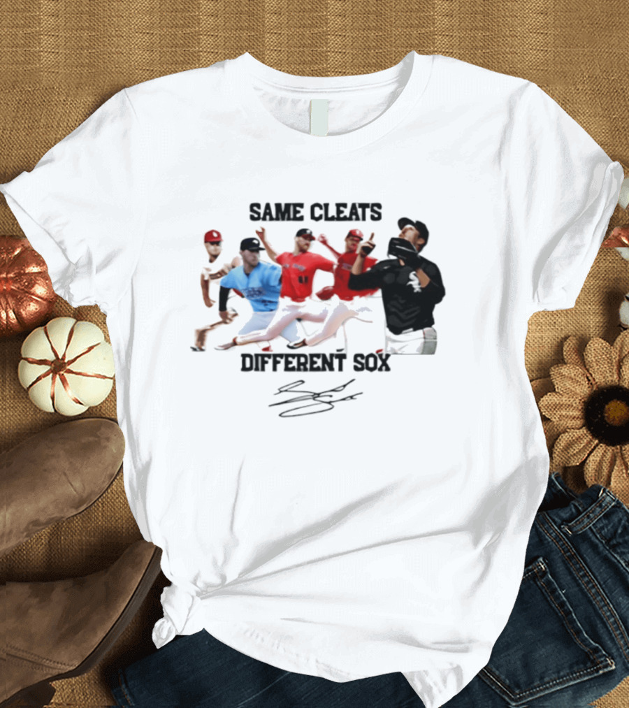 MLB Same Cleats Different Sox Baseball Players T-Shirt