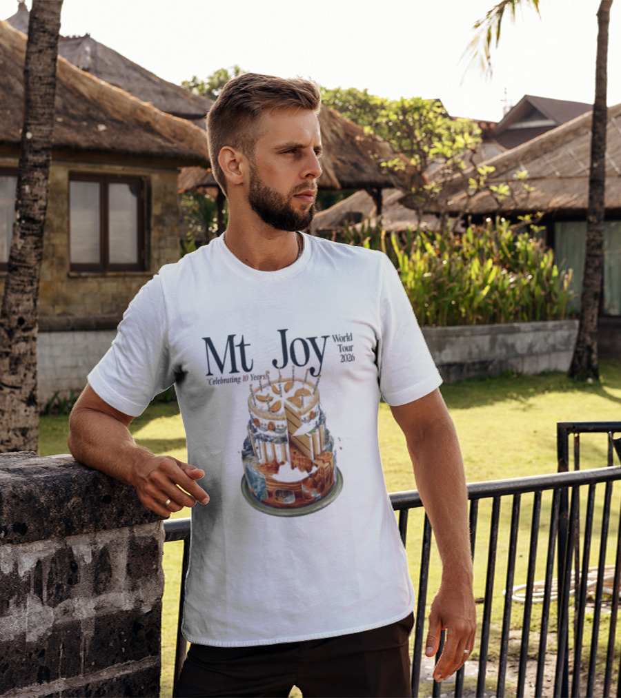 Mt. Joy Celebrating 10 Years World Tour 2026 Cake T-Shirt