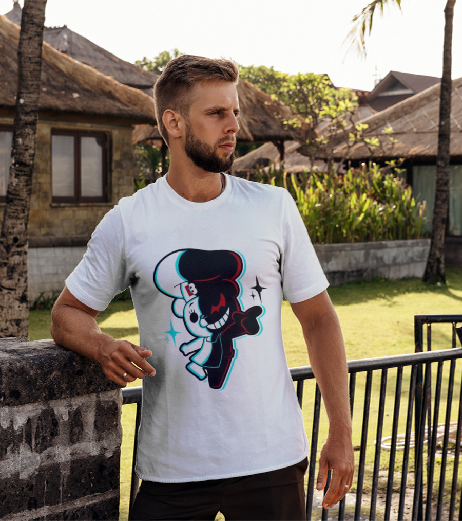 Danganronpa Monokuma Funkin B Symbol Neon T-Shirt