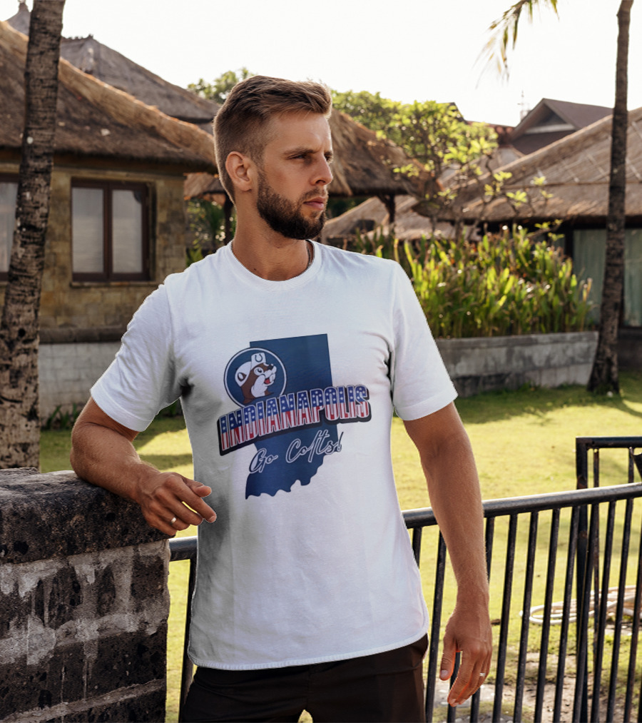 Indianapolis Colts Buc Ee's Patriotic Indiana Map Go Colts T-Shirt