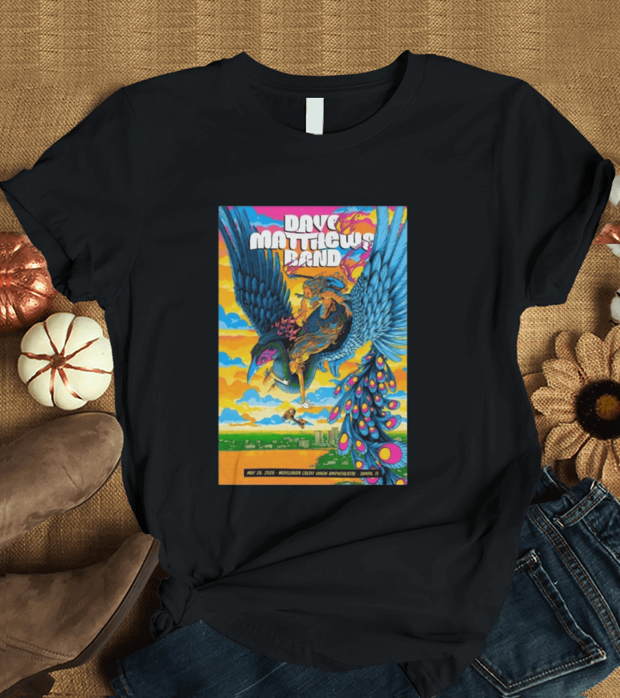 Dave Matthews Band May 26 2026 MidFlorida Credit Union Amphitheatre Tampa FL T-Shirt
