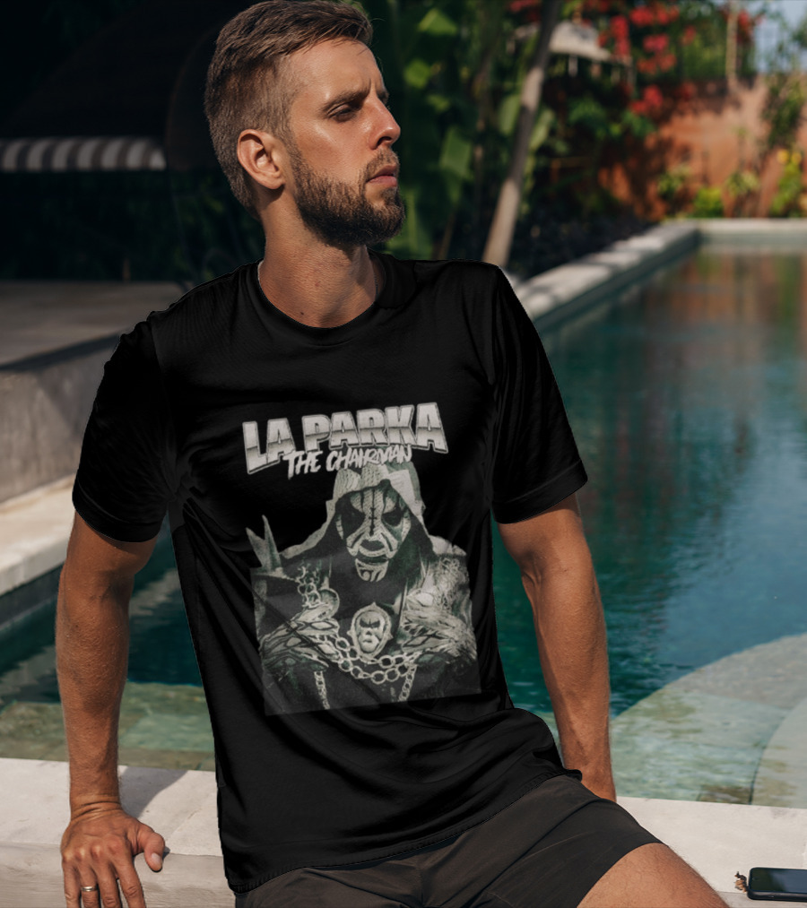 La Parka The Chairman Mexican Wrestler Iconic Mask And Chains T-Shirt