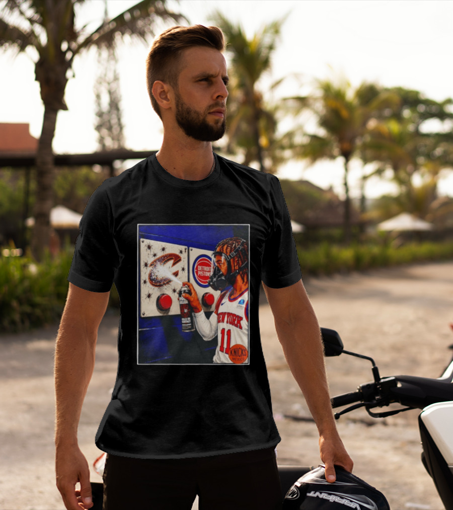 Spider Killer Jalen Brunson 11 New York Knicks Cavaliers Pistons Spray Knicks Mexico T-Shirt