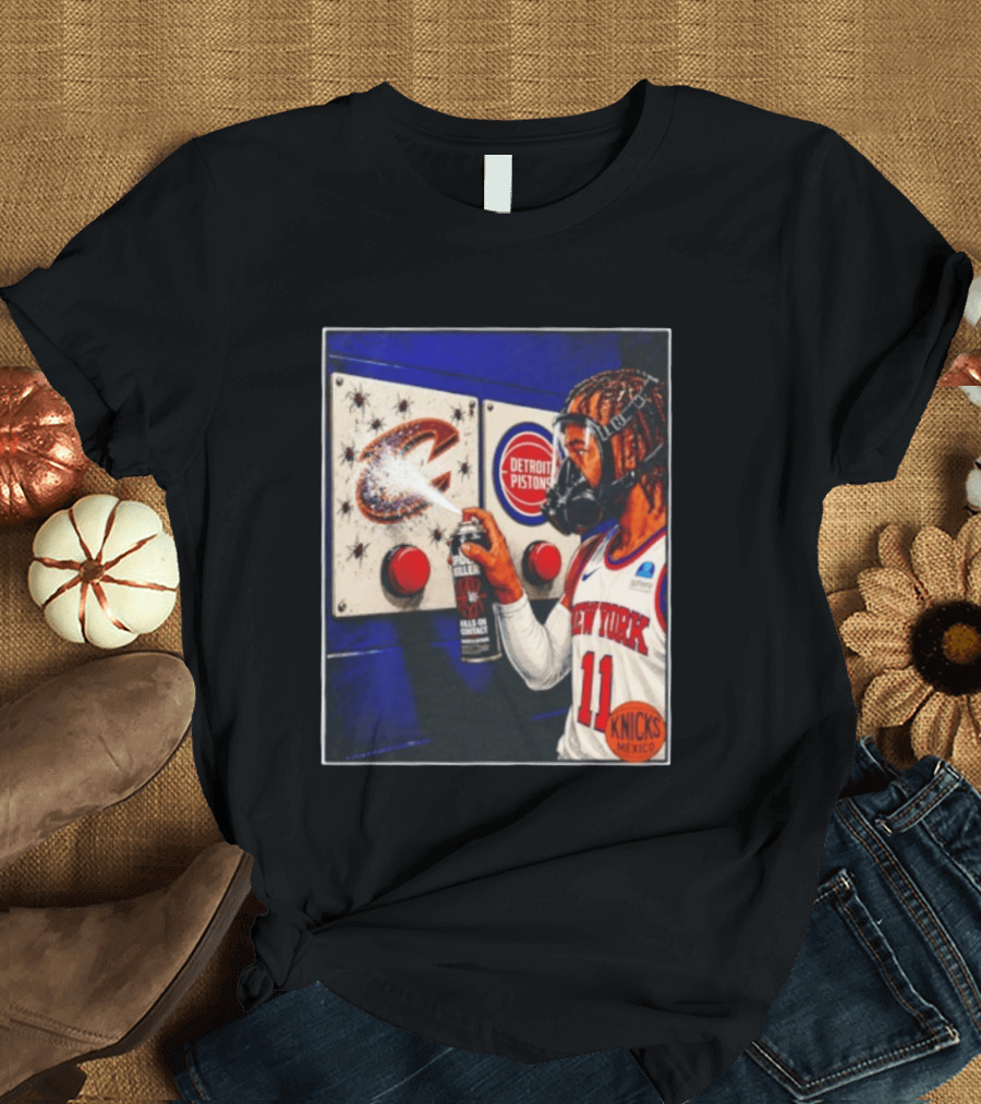 Spider Killer Jalen Brunson 11 New York Knicks Cavaliers Pistons Spray Knicks Mexico T-Shirt