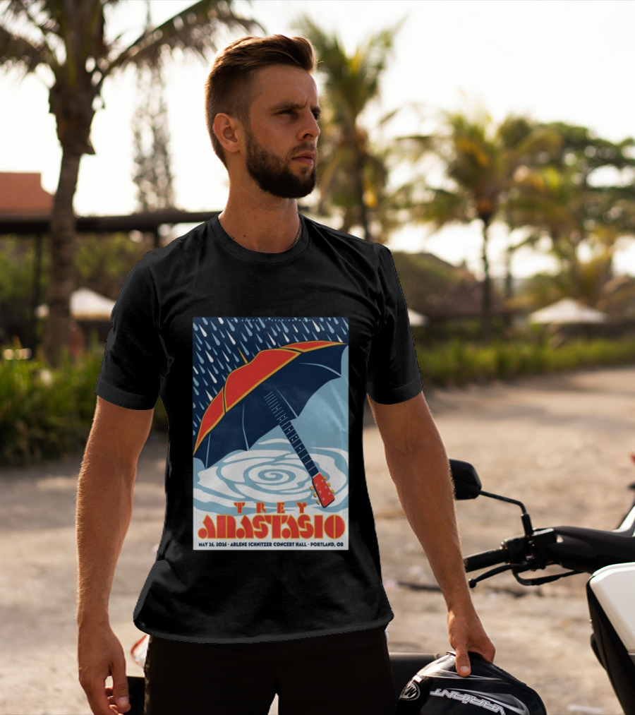 Trey Anastasio Arlene Schnitzer Concert Hall Portland OR May 26 2026 Umbrella Guitar T-Shirt