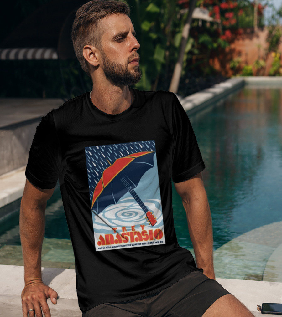Trey Anastasio Arlene Schnitzer Concert Hall Portland OR May 26 2026 Umbrella Guitar T-Shirt
