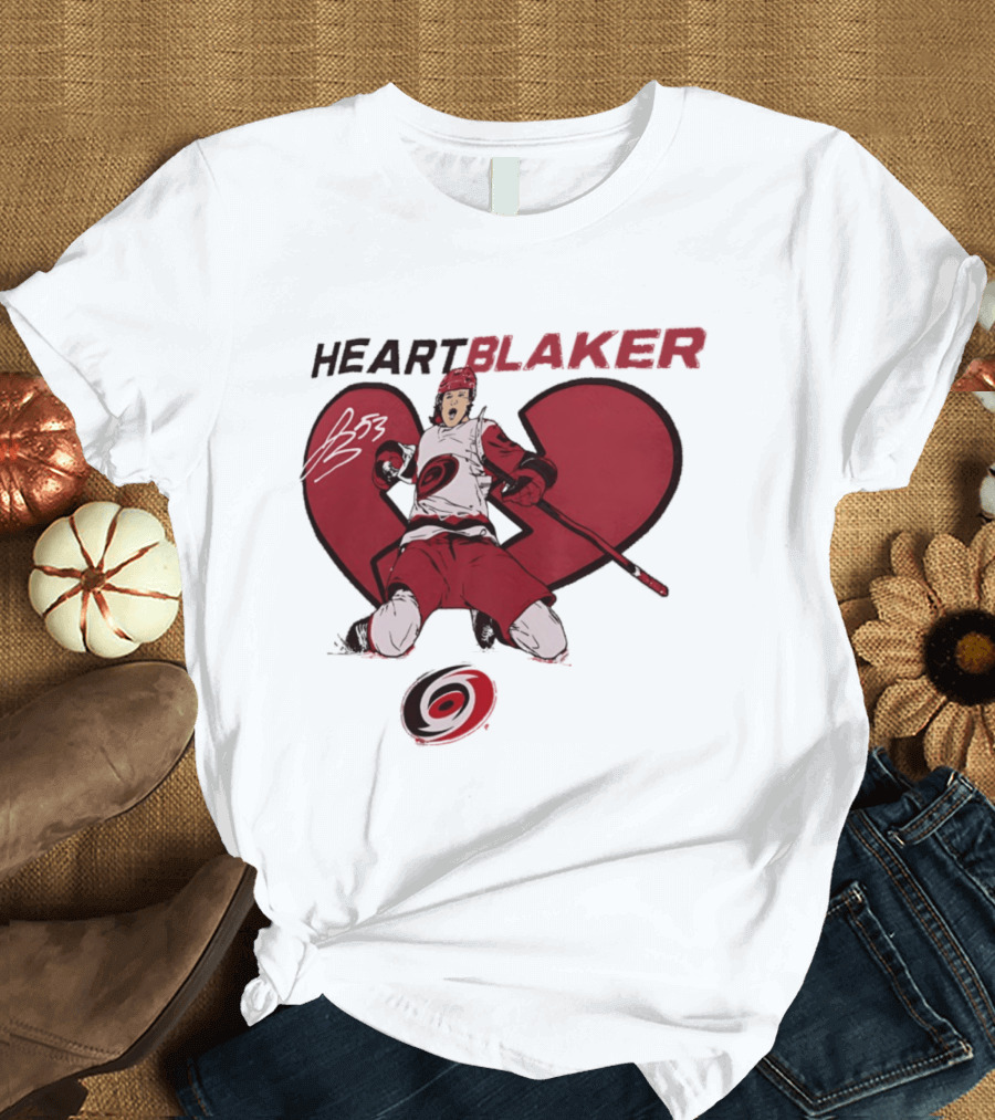 Brent Burns Heartblaker Carolina Hurricanes Broken Heart T-Shirt