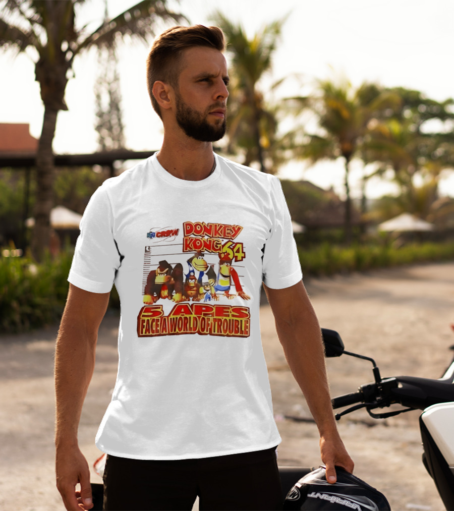 Donkey Kong 64 Five Apes Face A World Of Trouble T-Shirt