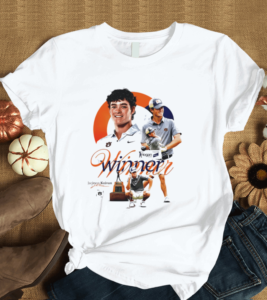 Jackson Koivun Auburn Golf Winner 2026 Trophy Nike Auburn University Golfers T-Shirt