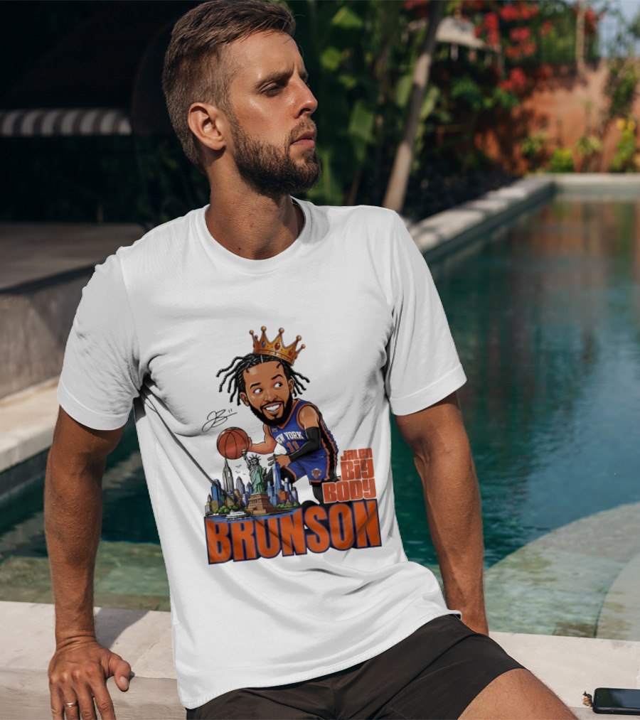 Jalen Brunson New York Knicks Big Body Crown Basketball Skyline Statue Of Liberty T-Shirt