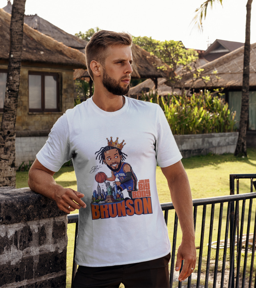 Jalen Brunson New York Knicks Big Body Crown Basketball Skyline Statue Of Liberty T-Shirt