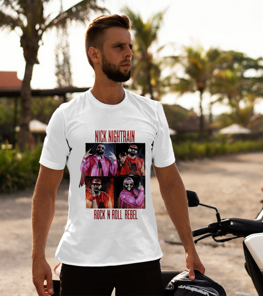Nick Nightrain Rock N Roll Rebel Pink Jacket Red Bandana T-Shirt