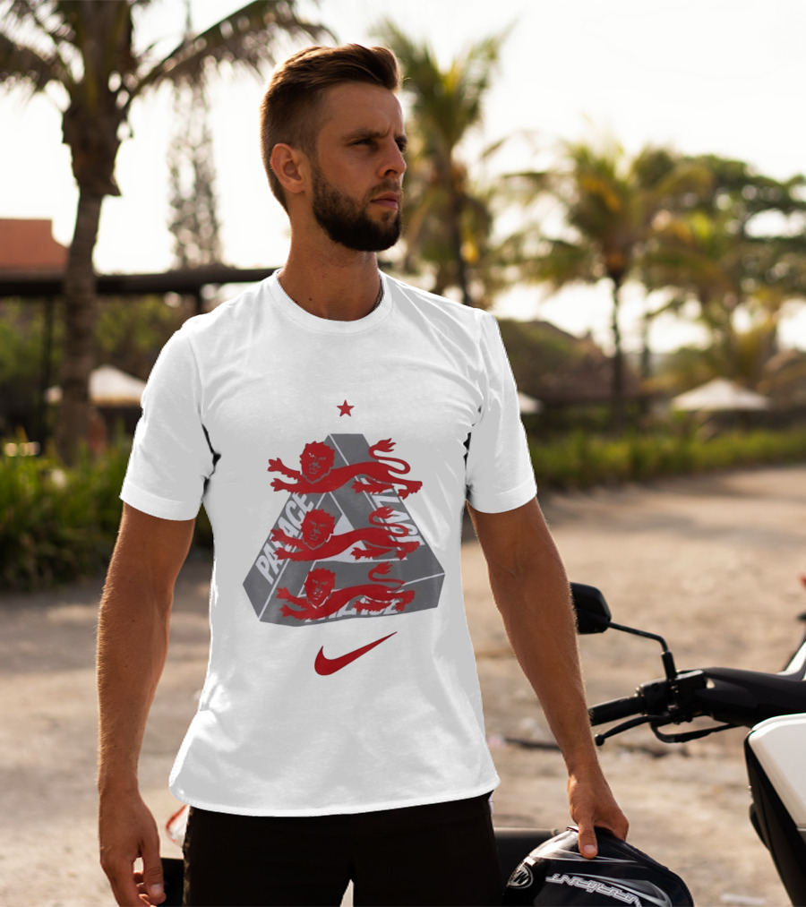 Palace Nike Collaboration With England National Football Team Lions T-Shirt