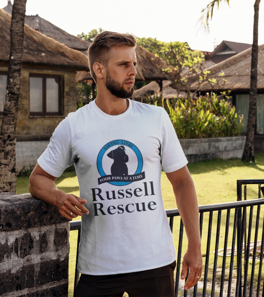 Russell Rescue Saving Lives Four Paws At A Time T-Shirt
