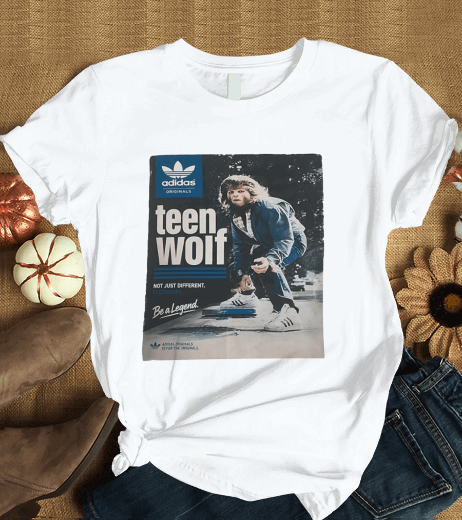Adidas Originals Teen Wolf Be A Legend Not Just Different Legendary Skater T-Shirt