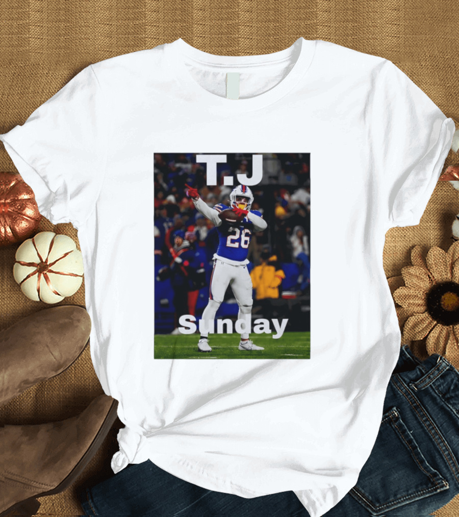 T.J. 26 Buffalo Bills Sunday T-Shirt