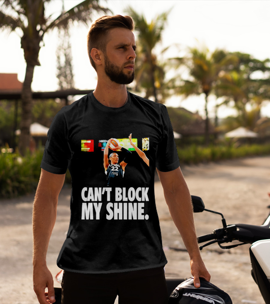 A'ja Wilson Can't Block My Shine Las Vegas Aces Basketball Triumph T-Shirt