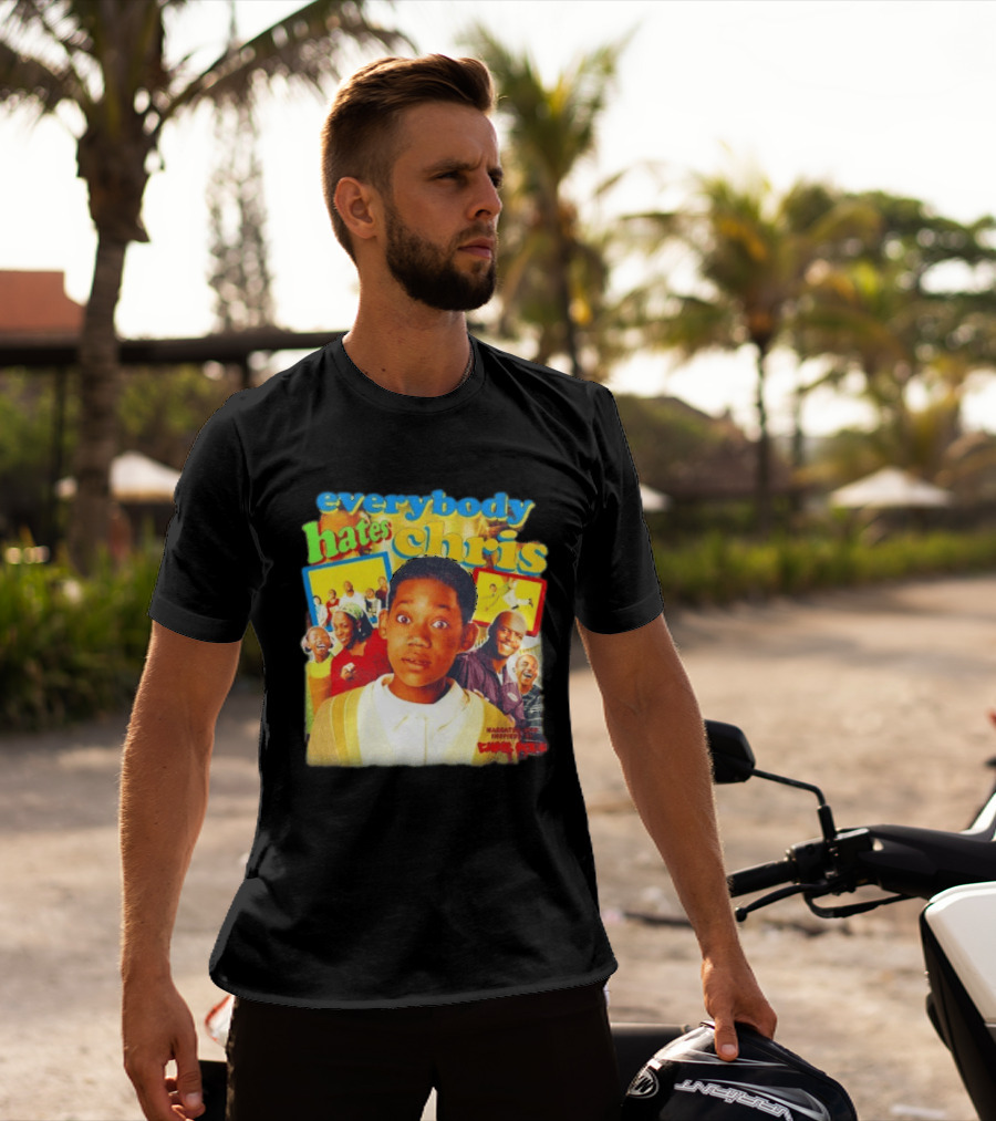 Everybody Hates Chris Show Characters Collage Colorful T-Shirt