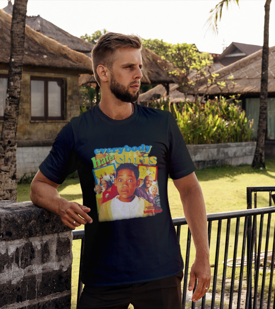 Everybody Hates Chris Show Characters Collage Colorful T-Shirt