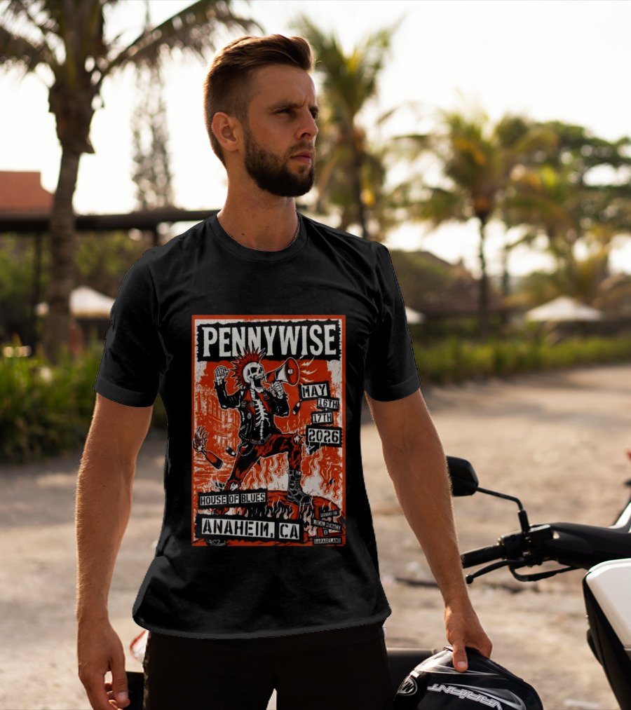 Pennywise House Of Blues Anaheim CA May 16 17 2026 GarageLand T-Shirt