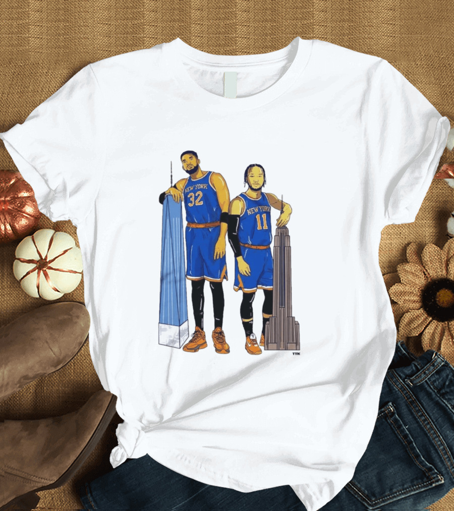 New York Twin Towers Towns Brunson Basketball Player T-Shirt