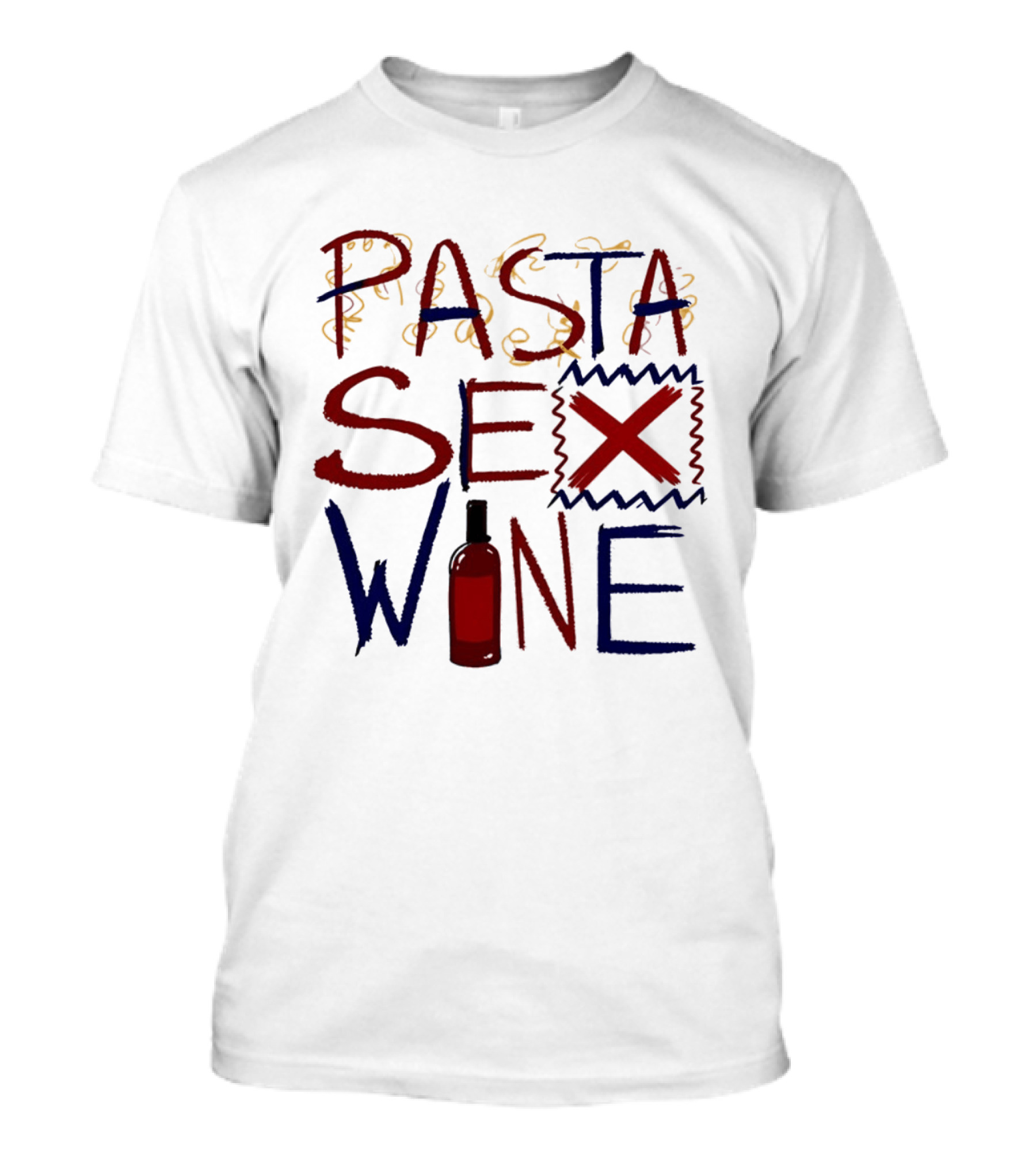 Pasta Sex Wine Bottle T-Shirt
