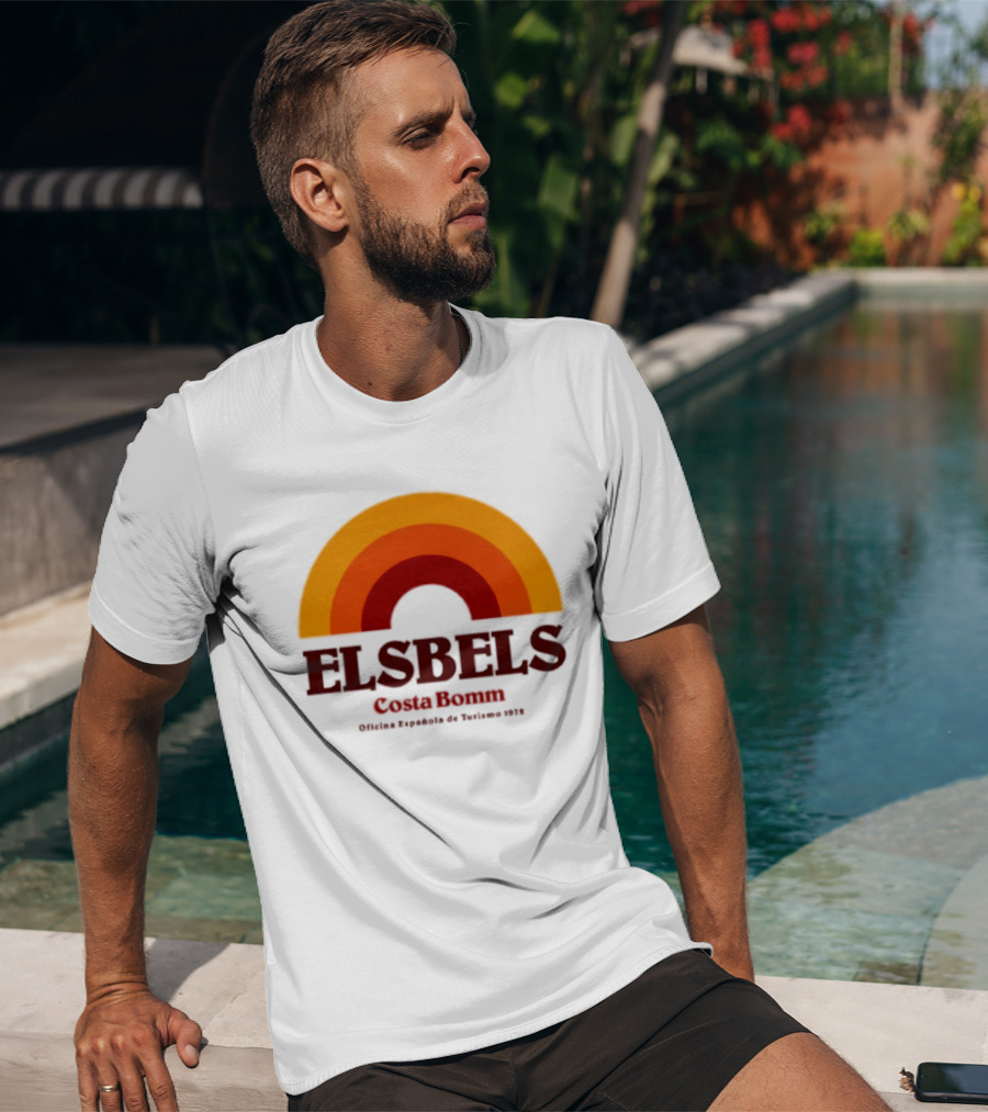 Elsbels Costa Bomm Oficina Española De Turismo 1978 Retro Rainbow T-Shirt