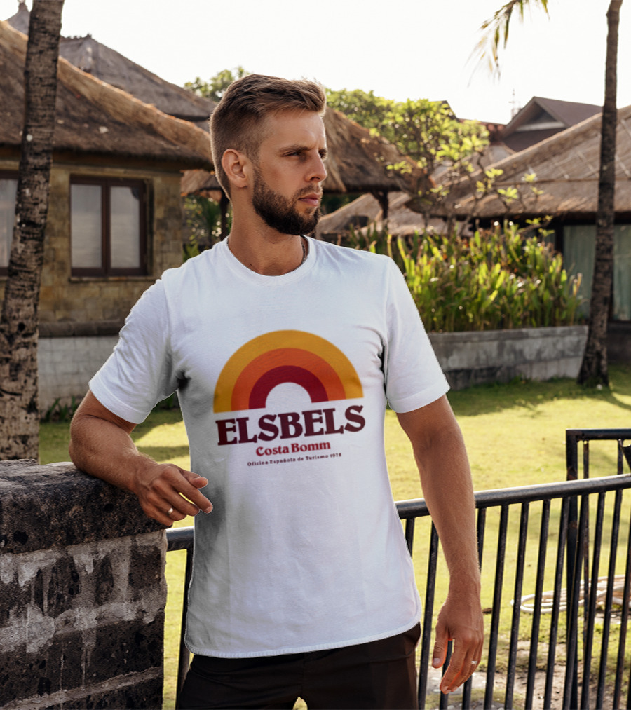 Elsbels Costa Bomm Oficina Española De Turismo 1978 Retro Rainbow T-Shirt