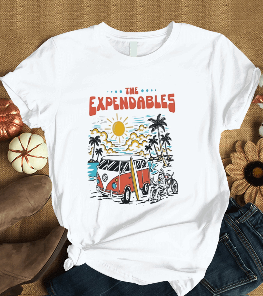 The Expendables Santa Cruz Surf Van Beach Sunset Scene 2026 T-Shirt