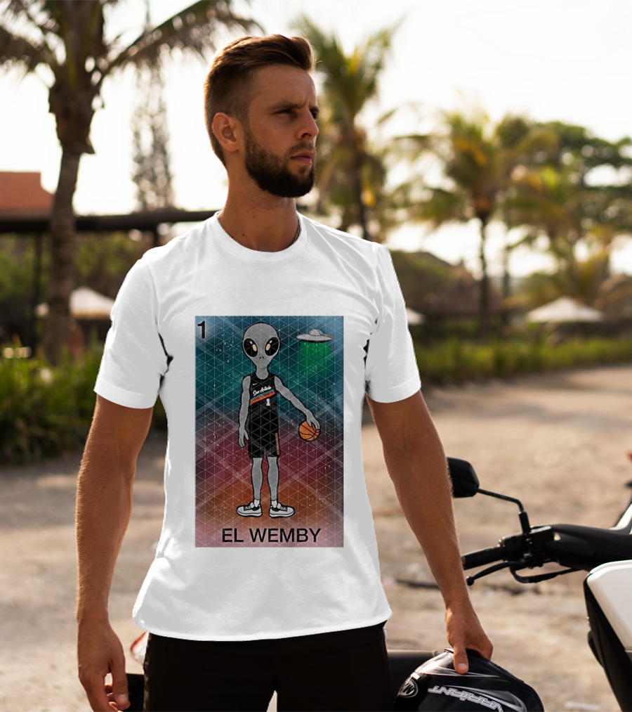 El Wemby San Antonio Spurs Alien UFO Basketball Victor Wembanyama 2026 T-Shirt