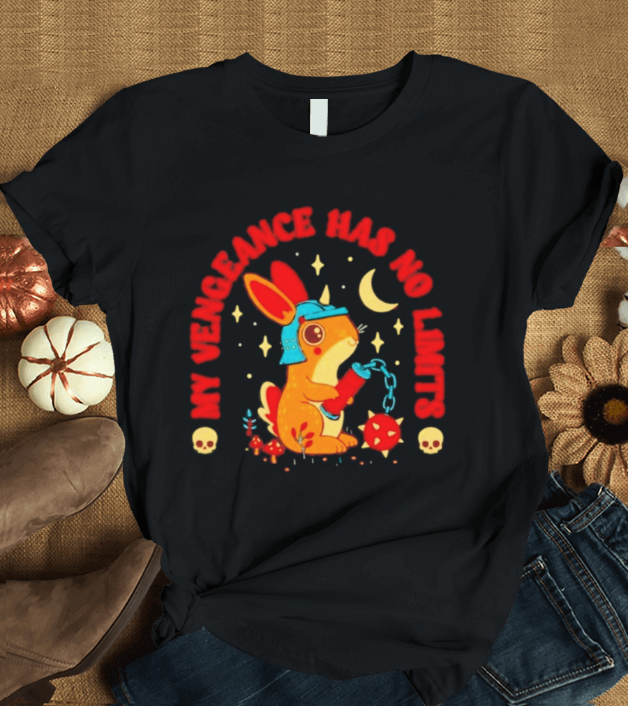 My Vengeance Has No Limits Killer Rabbit With Skull Moon And Stars T-Shirt