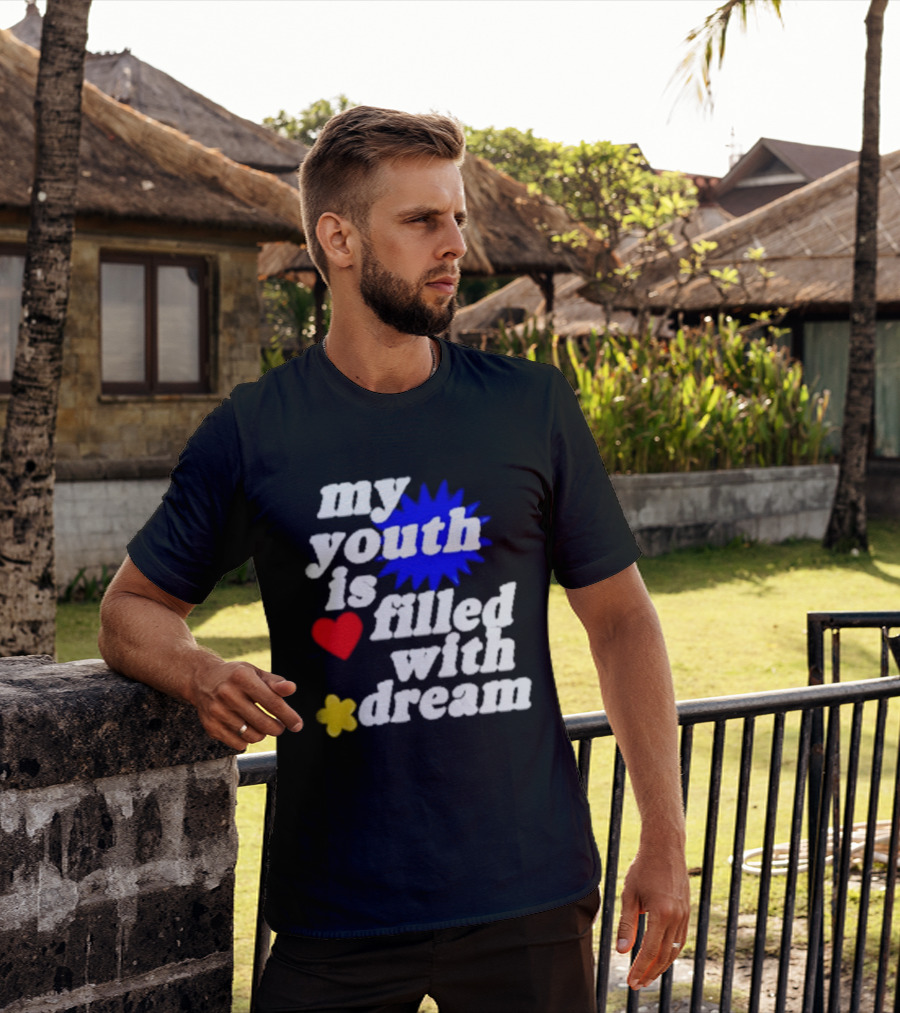My Youth Is Filled With Dream Heart Star Burst T-Shirt