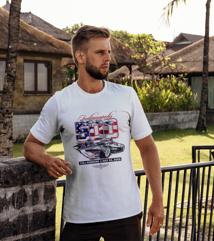 Indianapolis 500 IndyCar 110th Running May 24 2026 American Flag Racing T-Shirt