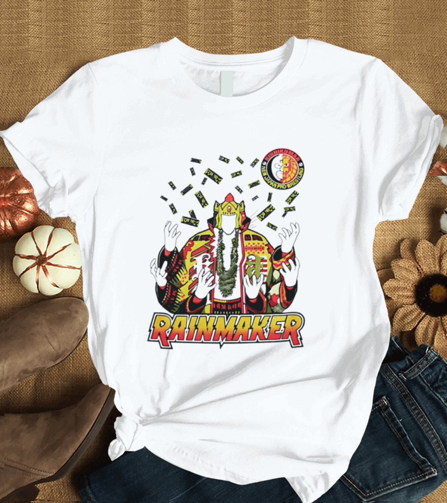 Kinnikuman New Japan Pro Wrestling Rainmaker Iconic Collab T-Shirt