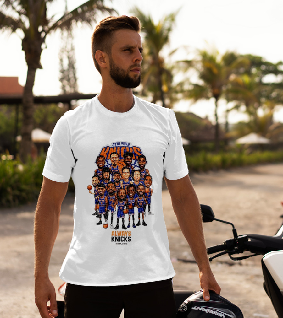 New York Knicks Caricature Basketball Team 2026 Game Day Let's Go T-Shirt