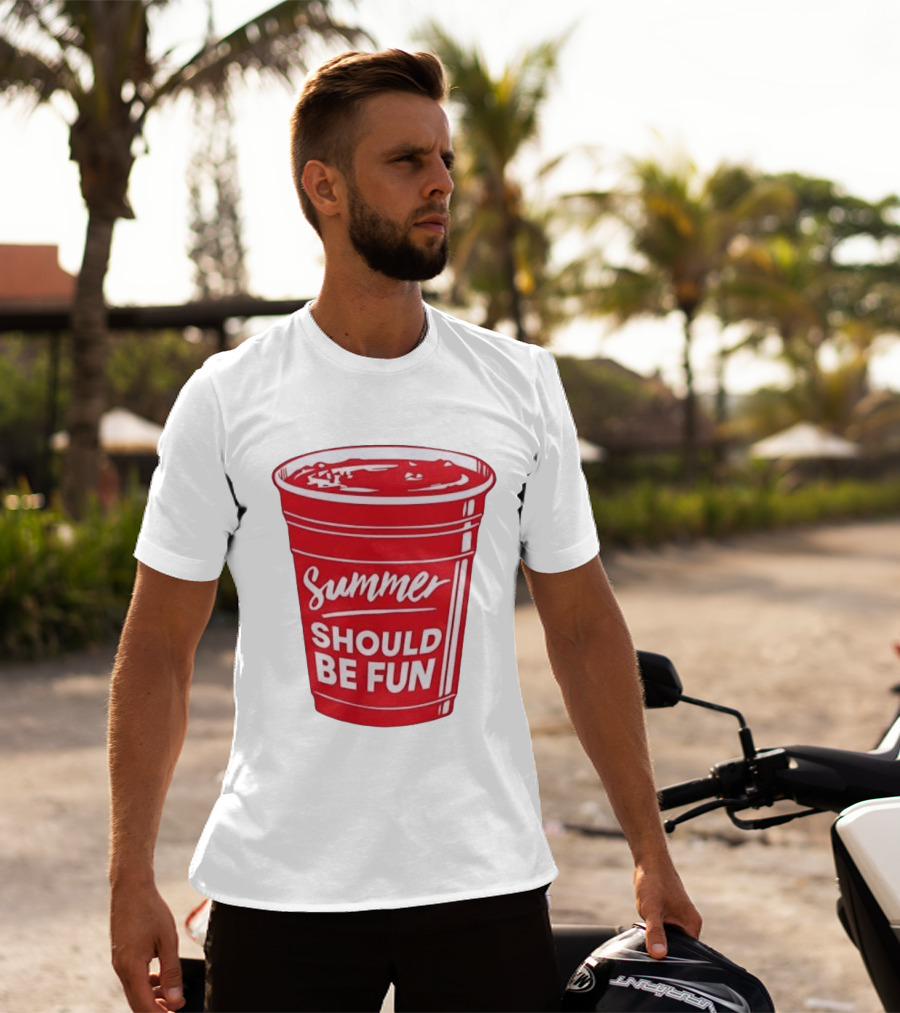 Summer Should Be Fun Red Cup Party Vibes T-Shirt