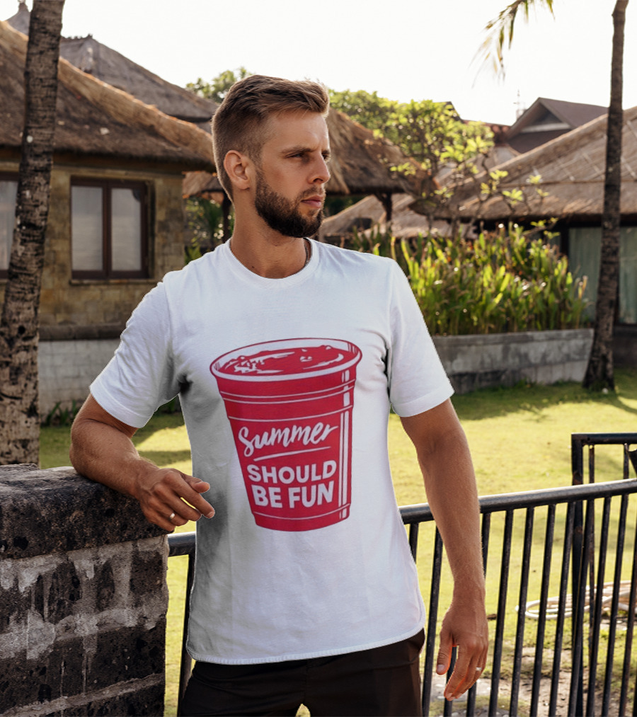 Summer Should Be Fun Red Cup Party Vibes T-Shirt